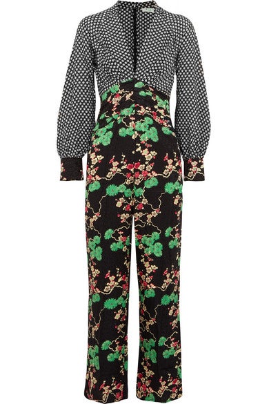 Mono con mix de estampados de Rixo London. Precio: 179 euros (antes 358 euros)