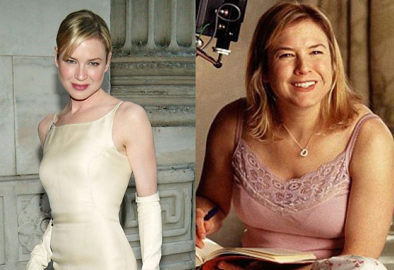 Renée Zellweger engordó para ser Bridget Jones, la solterona cuyo diván es la nevera en 'El diario de Bridget Jones' (2001) y 'Bridget Jones: Sobreviviré' (2004).