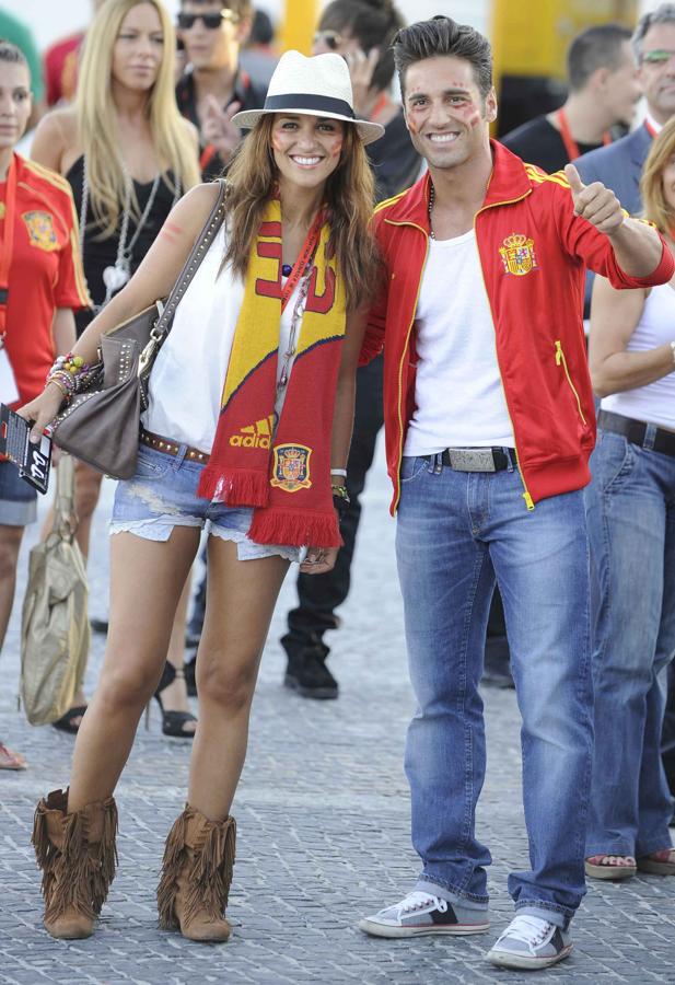 Paula Echevarría y David Bustamante celebraron la victoria de la selección española en el mundial del año 2010.