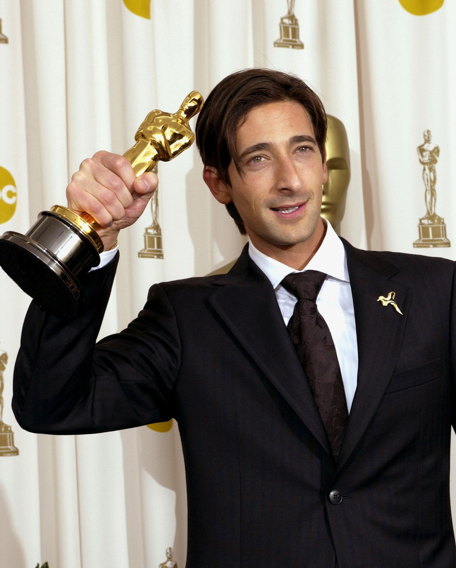 2003: Adrien Brody. Oscar Mejor Actor por 'El pianista'