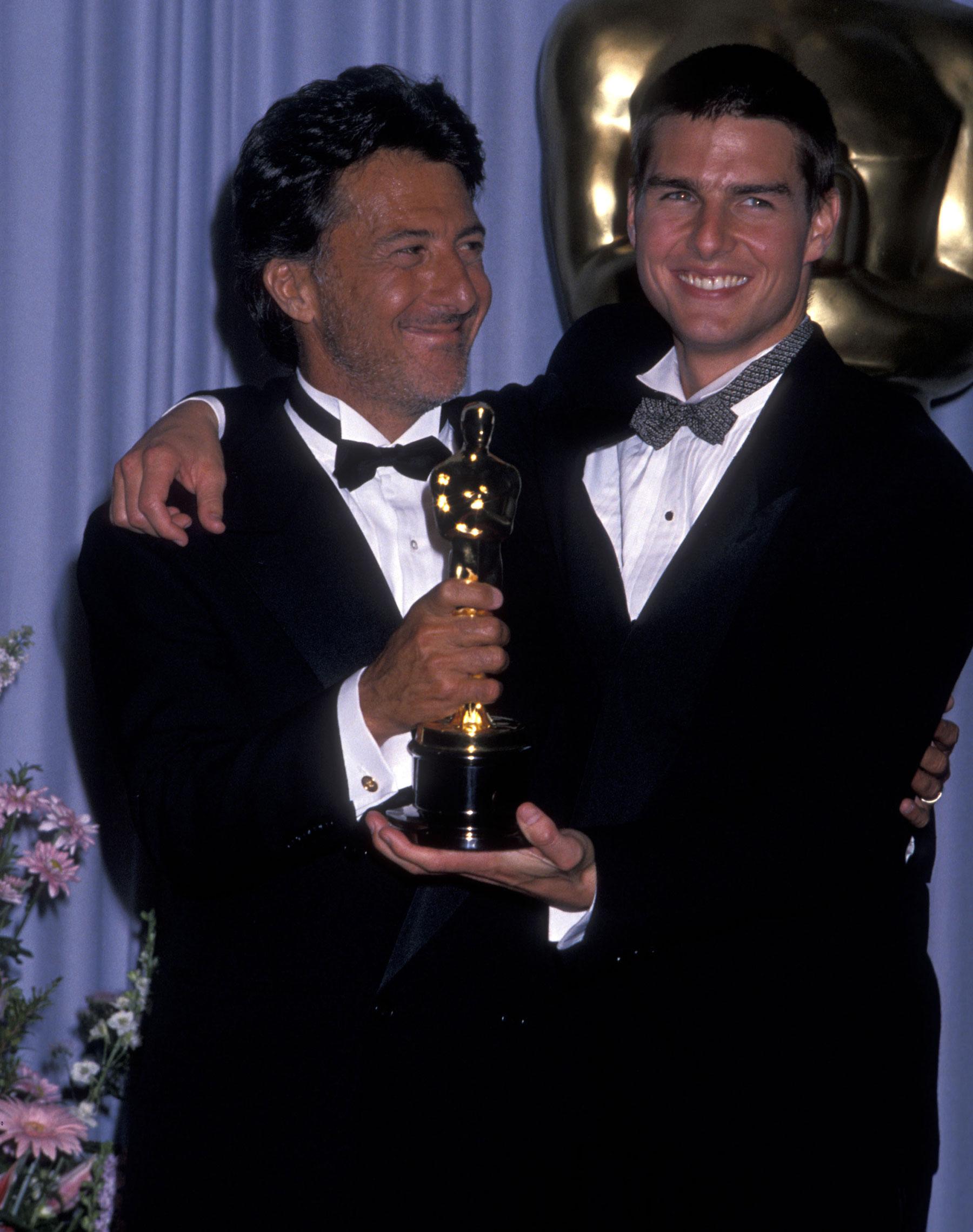 1989: Dustin Hoffman (izquierda). Oscar Mejor Actor por 'Rain Man'