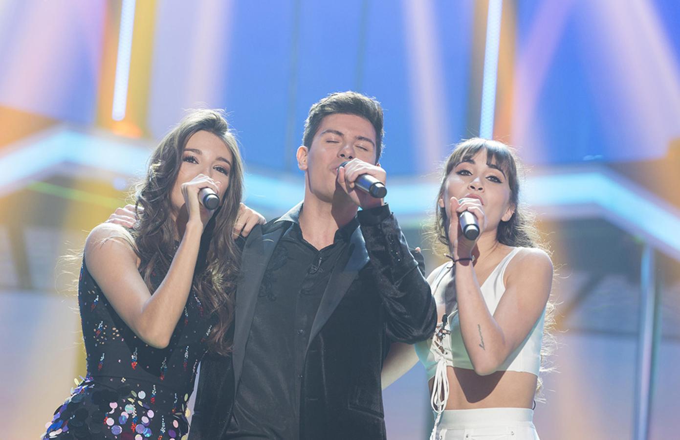 Gala 10: Ana Guerra, Alfred y Aitana cantaron 'Solo si es contigo'.
