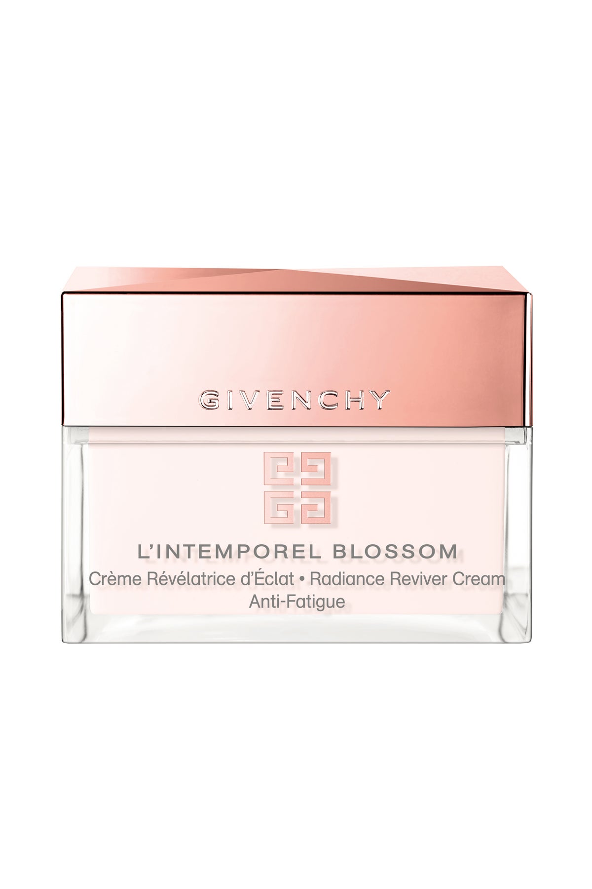 Crème Révélatrice d’Éclat L’Intemporel Blossom de Givenchy. Una hidratante untuosa, enriquecida con micropigmentos reflectores de luz. (74,5€)