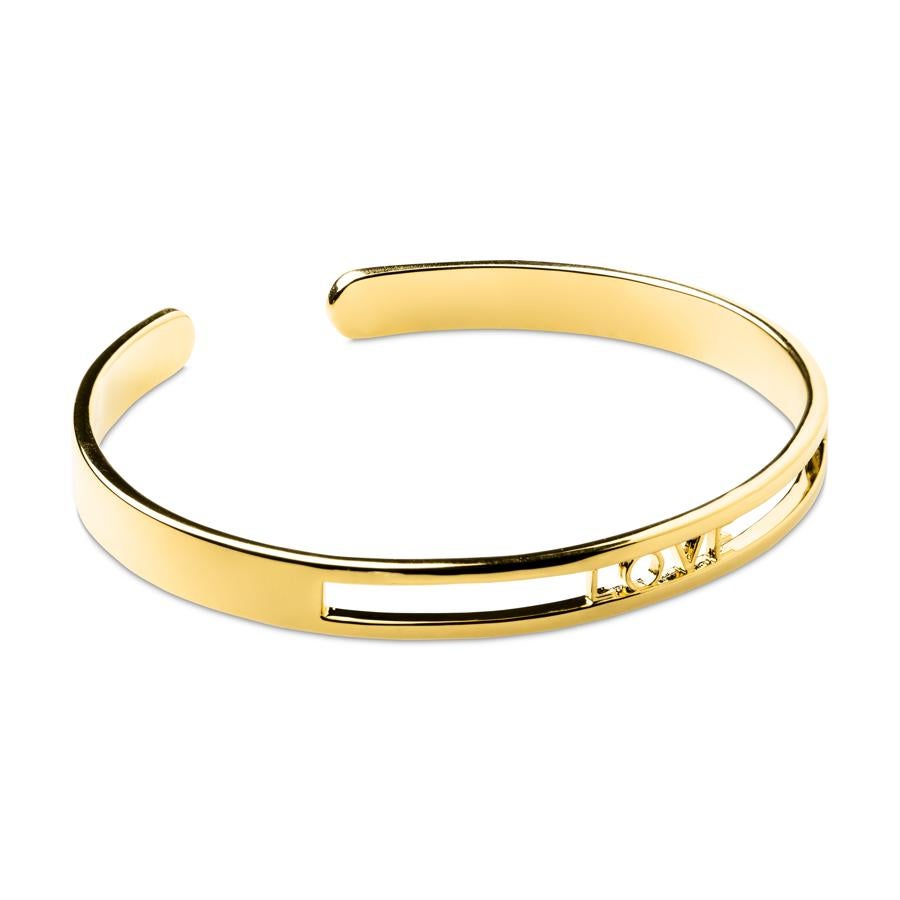 Brazalete rígido chapado en oro de Valentina Jewel. Precio: 35 euros