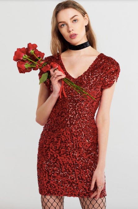 Vestido rojo de Storets: 60 euros.