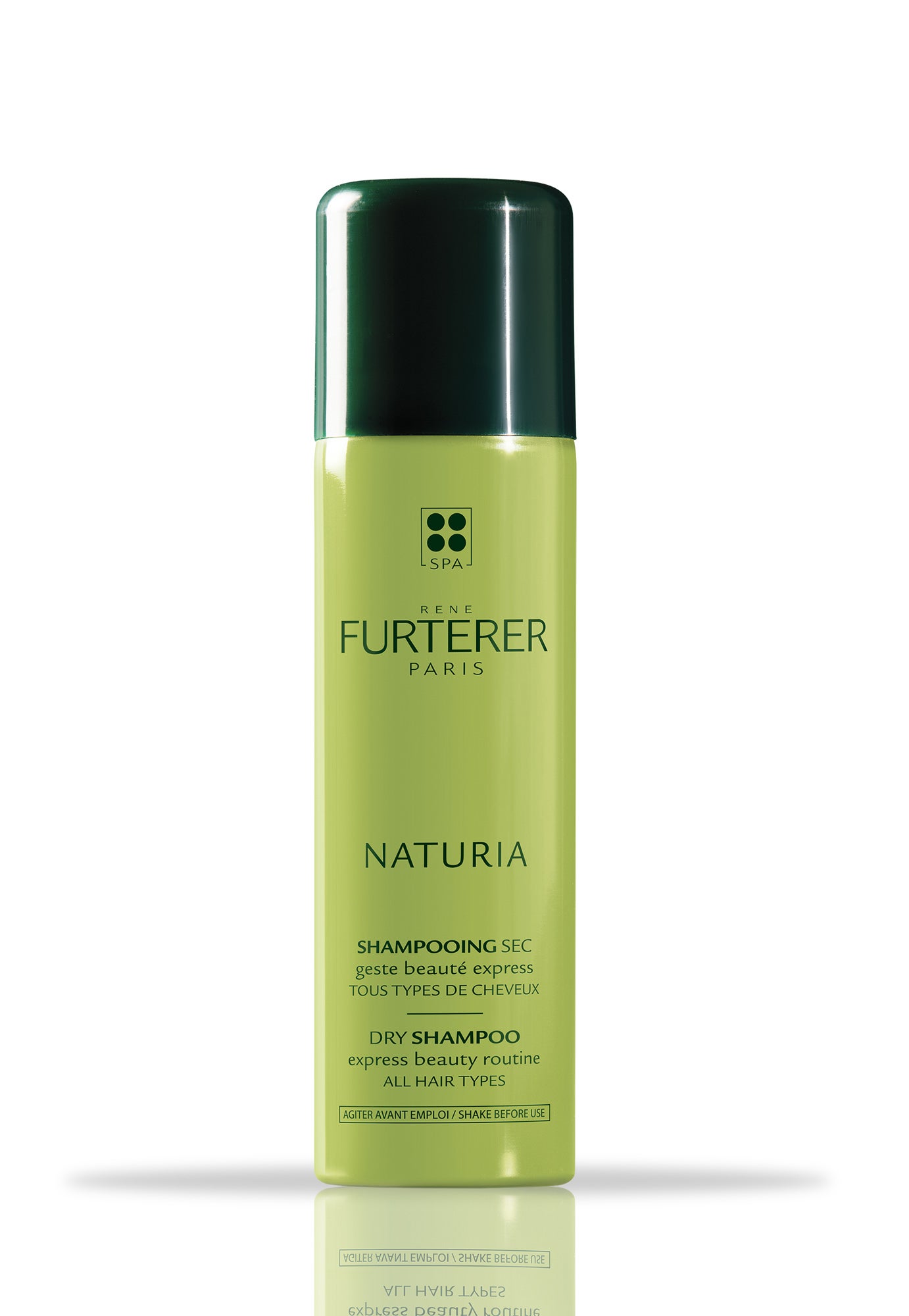 Champú en seco Naturia de René Furterer. Gracias a su tecnología a base de 4 polvos absorbentes, limpia el cabello, absorbiendo el sebo y las impurezas. (18,15€)