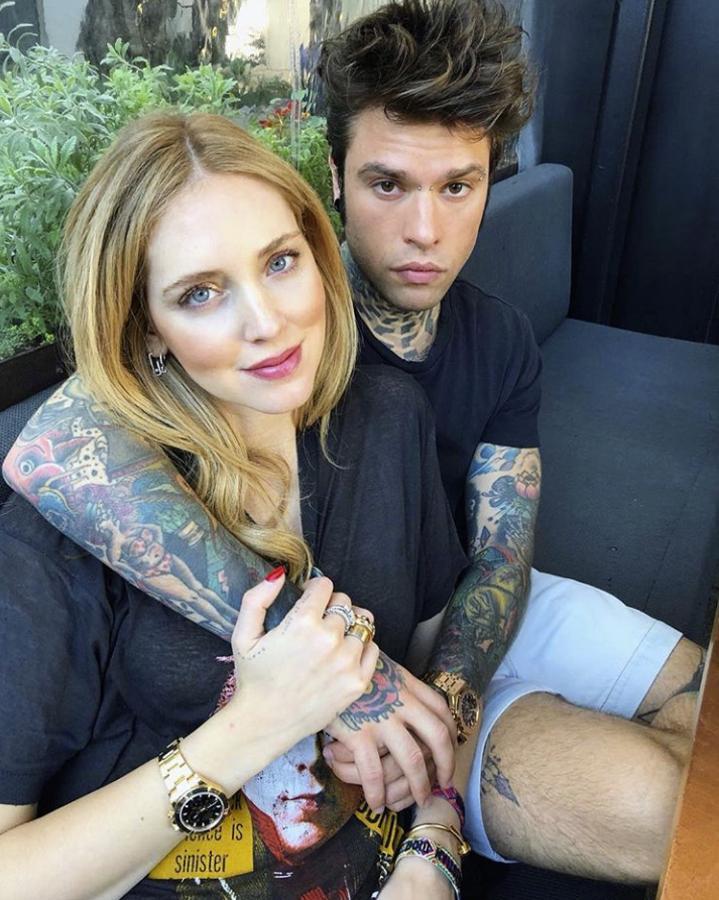 Chiara Ferragni alardea de su amor con el rapero Fedez.