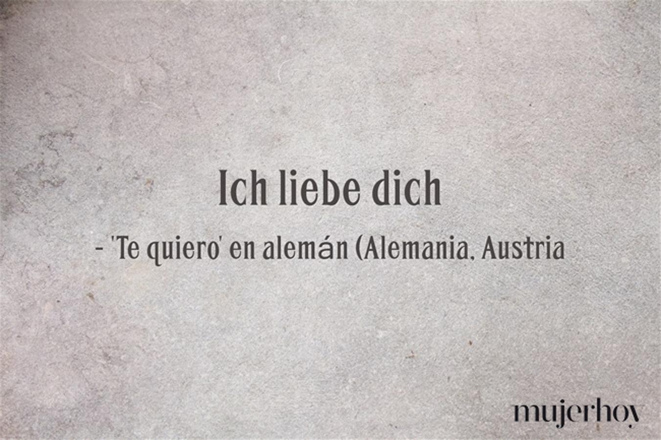 Cómo se dice 'te quiero' en alemán