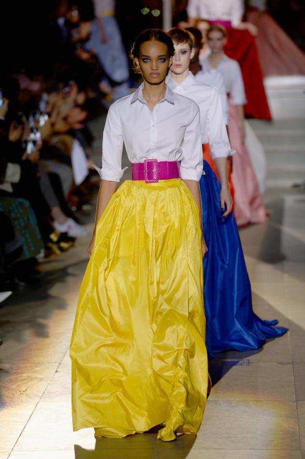 La diseñadora Carolina Herrera, que a partir de ahora será la embajadora global de su firma, ha presentado su última colección como directora creativa en la Semana de la Moda de NY.