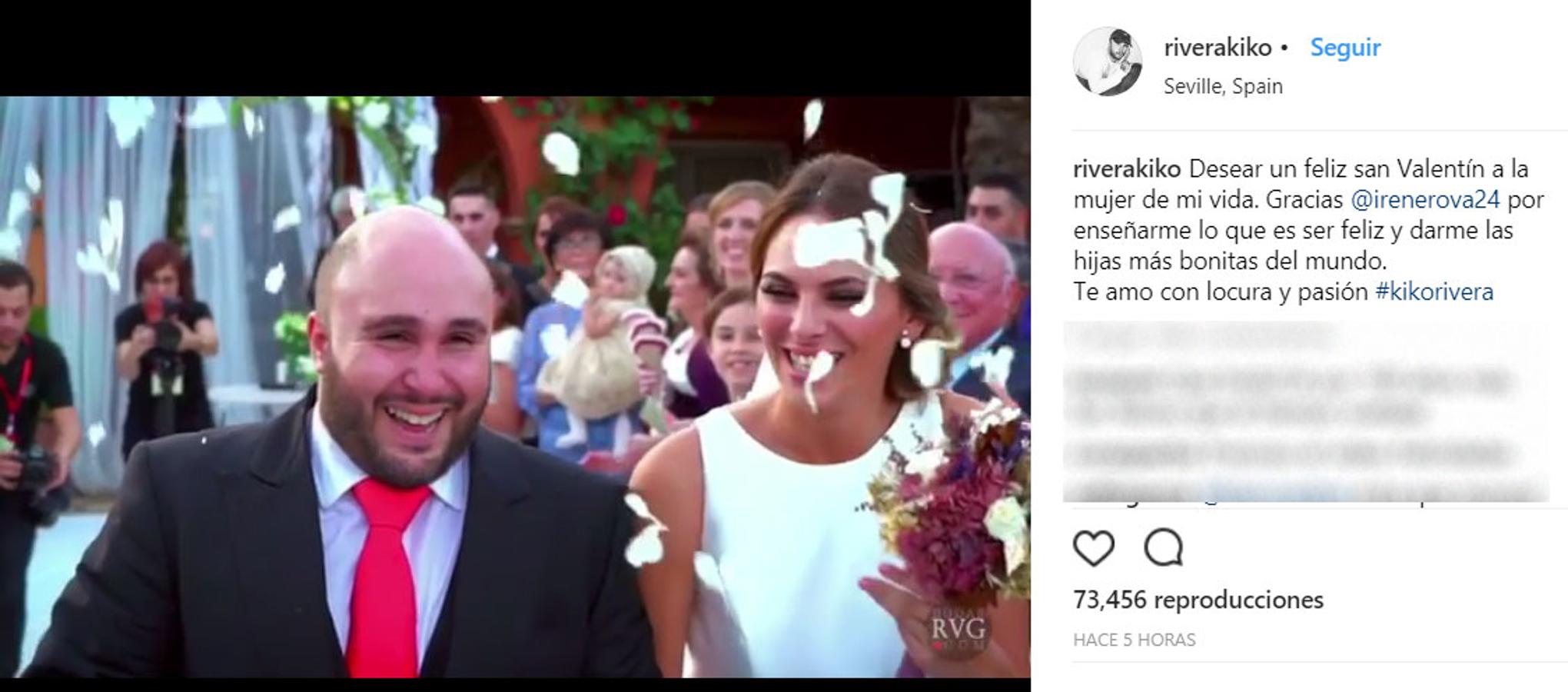 Kiko Rivera ha felicitado a su chica con este emotivo vídeo del día de su boda.