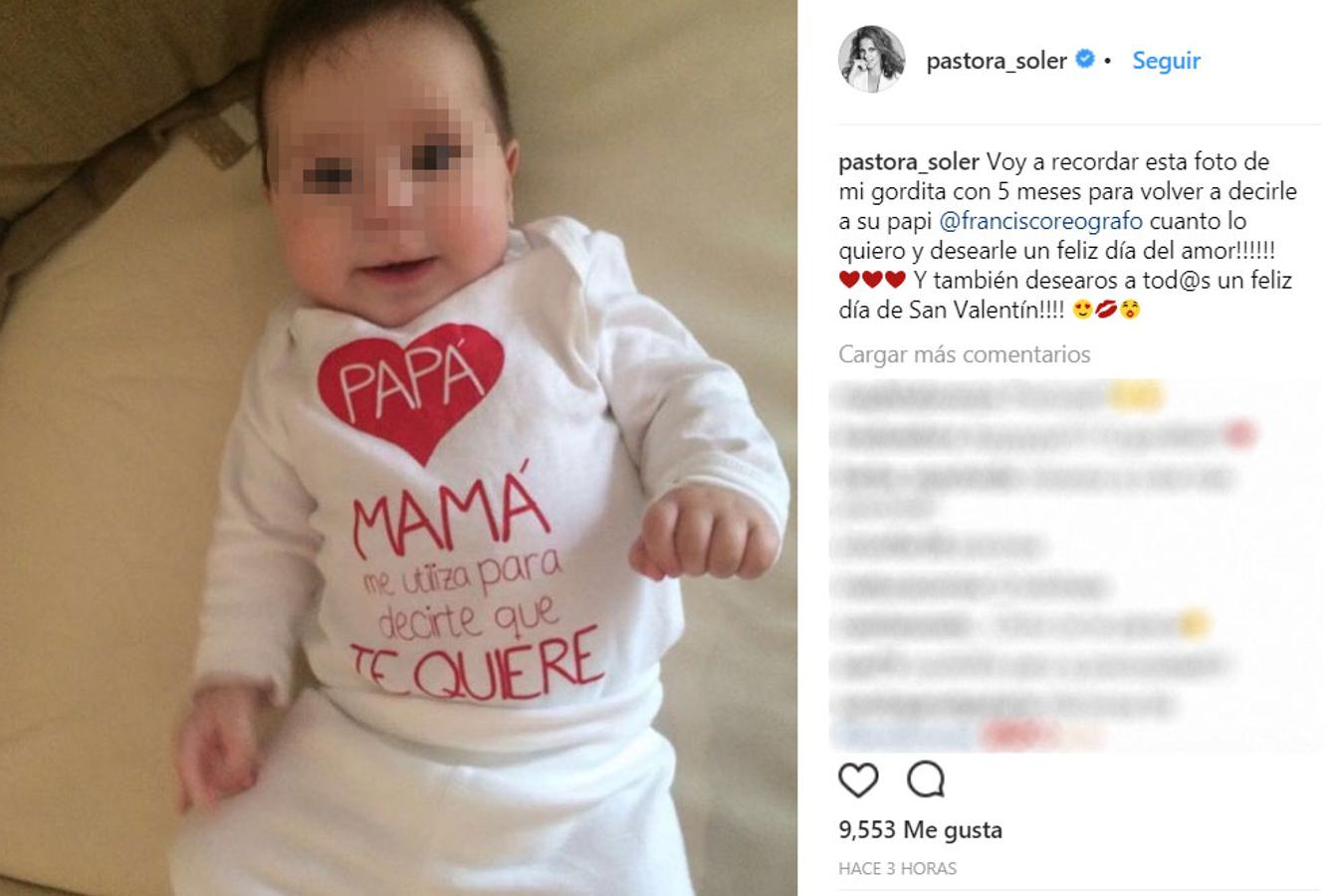 Pastora Soler felicitó a su chico el San Valentín de la mejor manera posible, compartiendo esta bonita instantánea con la que seguro se habrá derretido.