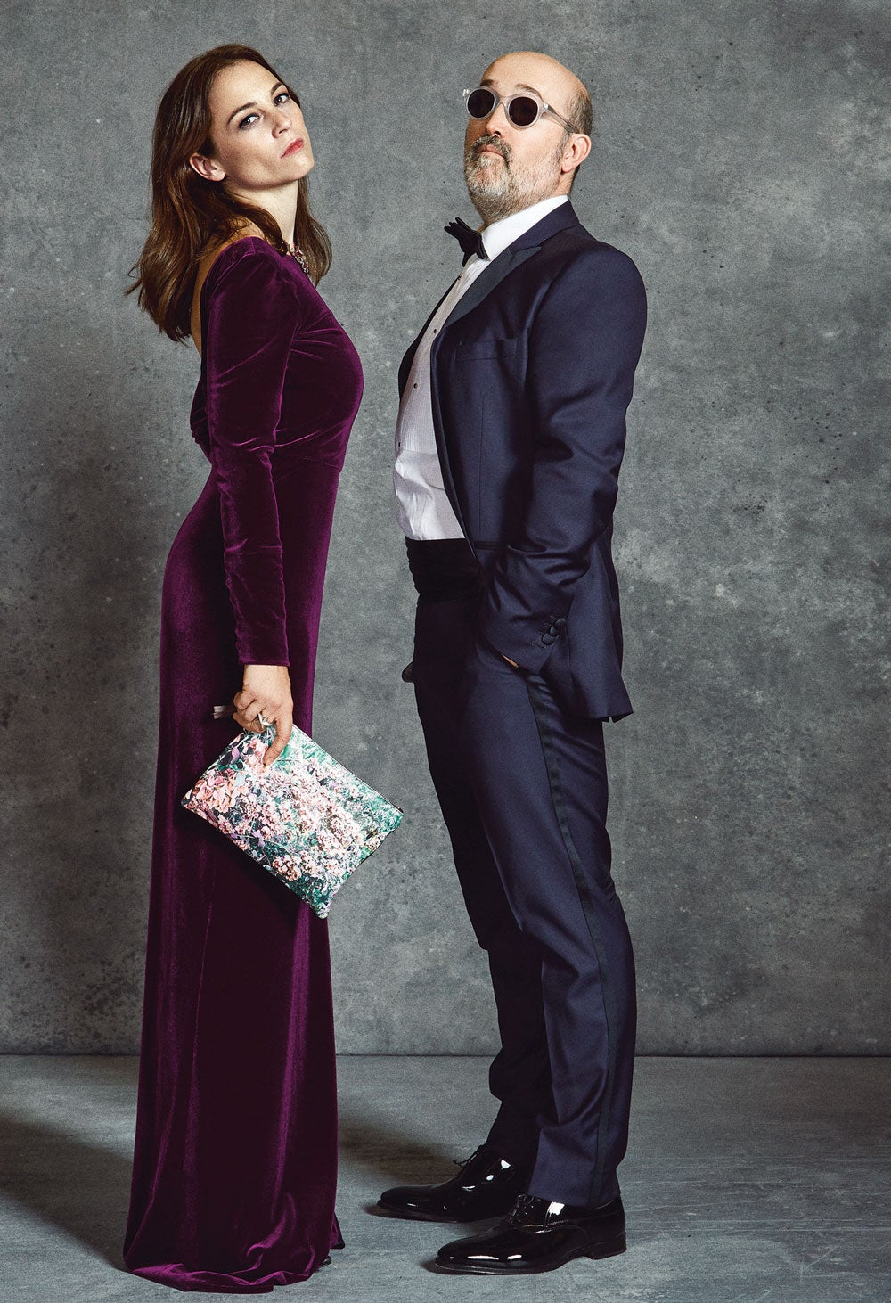 Leonor Watling, con vestido de Elisabetta Franchi, y Javier Cámara.