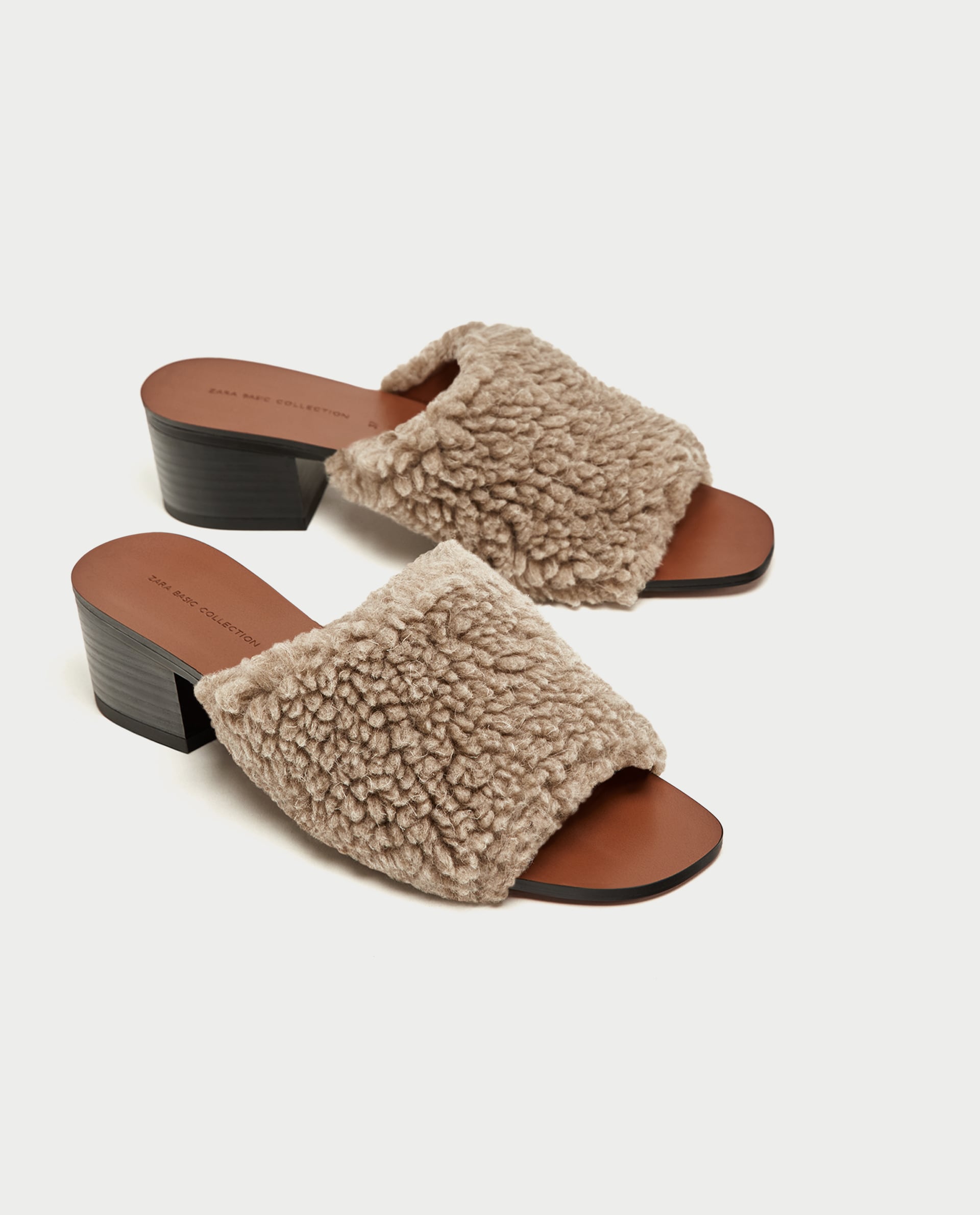 Mule de tacón y pelito de Zara: 9,99 euros.