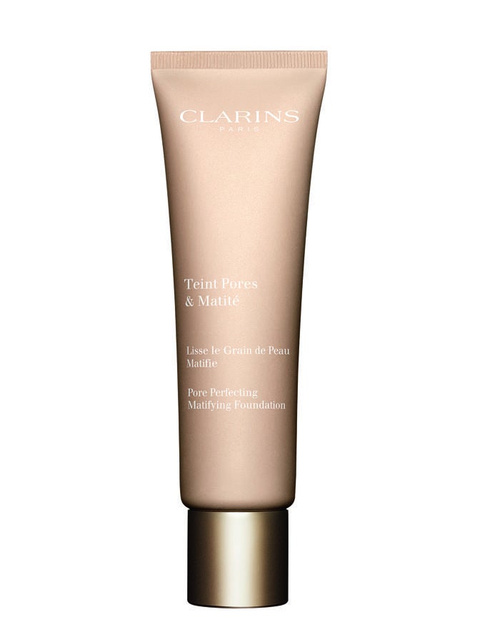 Teint Pores &Matité de Clarins. Base de maquillaje que alisa y disimula los poros y pequeñas arrugas, a la vez que minimiza el exceso de sebo gracias a la arcilla roja. (36€)