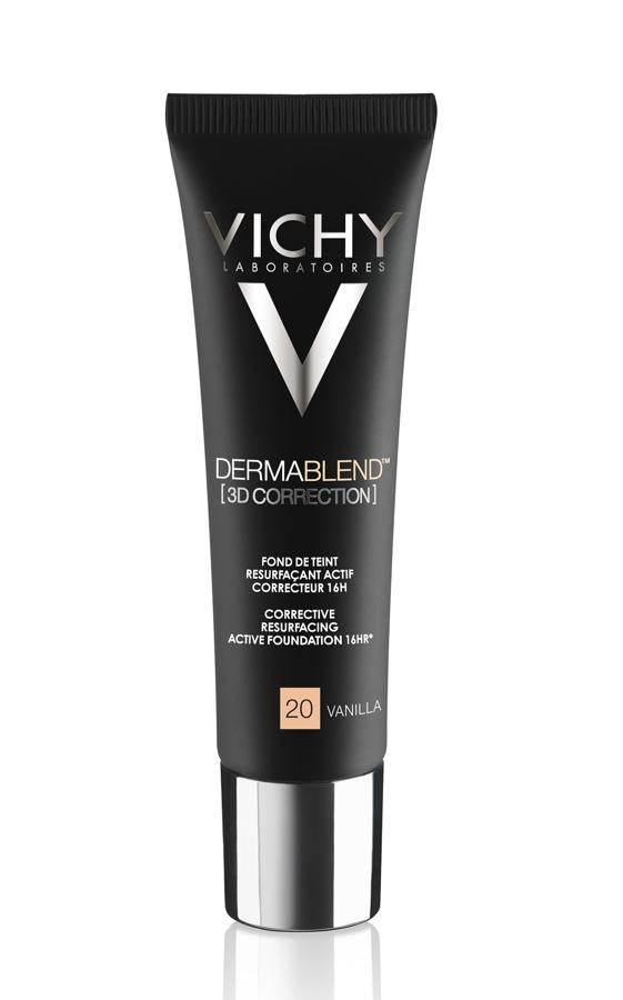 Dermablend Corrección 3D de Vichy. Maquillaje corrector ligero para mejorar las pieles grasas y con tendencia acneica. Alta cobertura y larga duración para una piel perfecta. (26,20€)