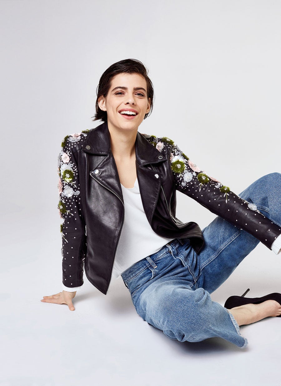 Chaqueta floral biker de Zalando: 79,95 euros.