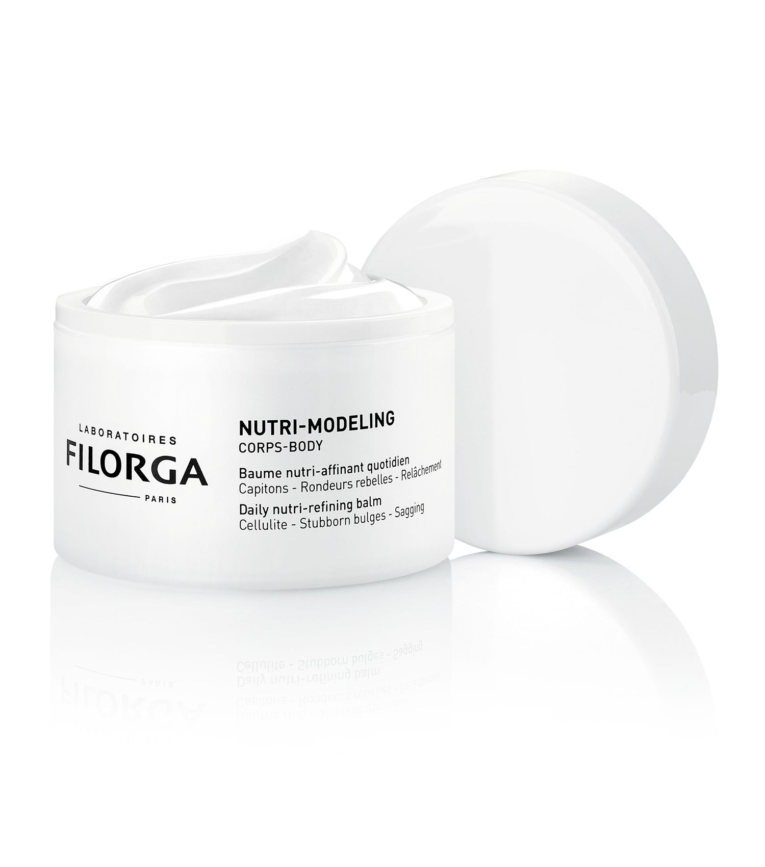 Nutri-Modeling Bálsamo reductor de Filorga. Efecto anticelulítico y antilíquidos gracias al 5% de cafeína vinculada al colágeno reafirmante y a los aceites detoxificantes. (39,90€)