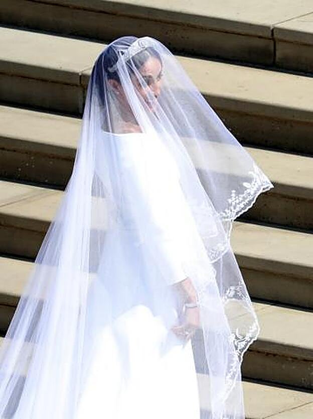 Galería. Meghan Markle con su vestido de novia