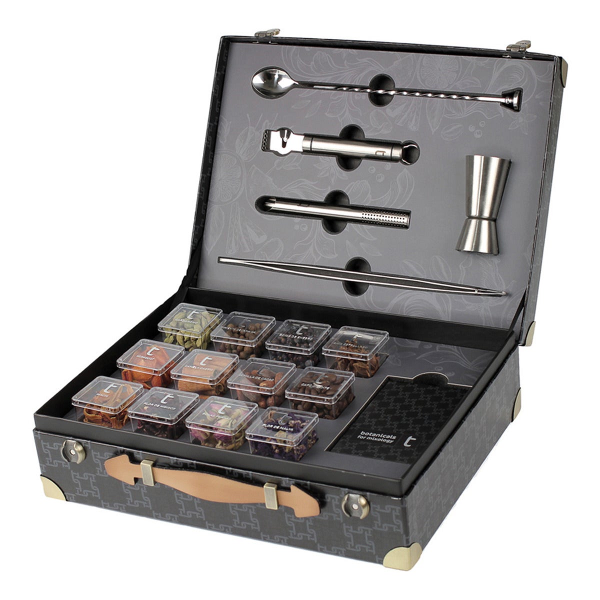 ¿Es fan de los Gin&Tonic? Este maletín de mixología de Toque Especial trae 12 botánicos especiales para que disfrutes de lo que creas.