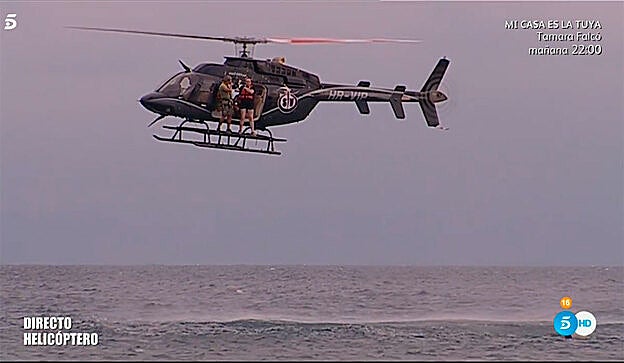 Maestro Joao listo para saltar desde el helicóptero.