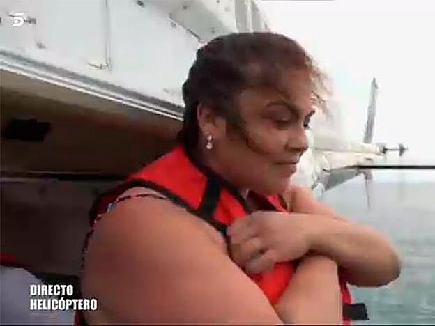 Sray Montoya instantes antes de saltar desde el helicóptero.