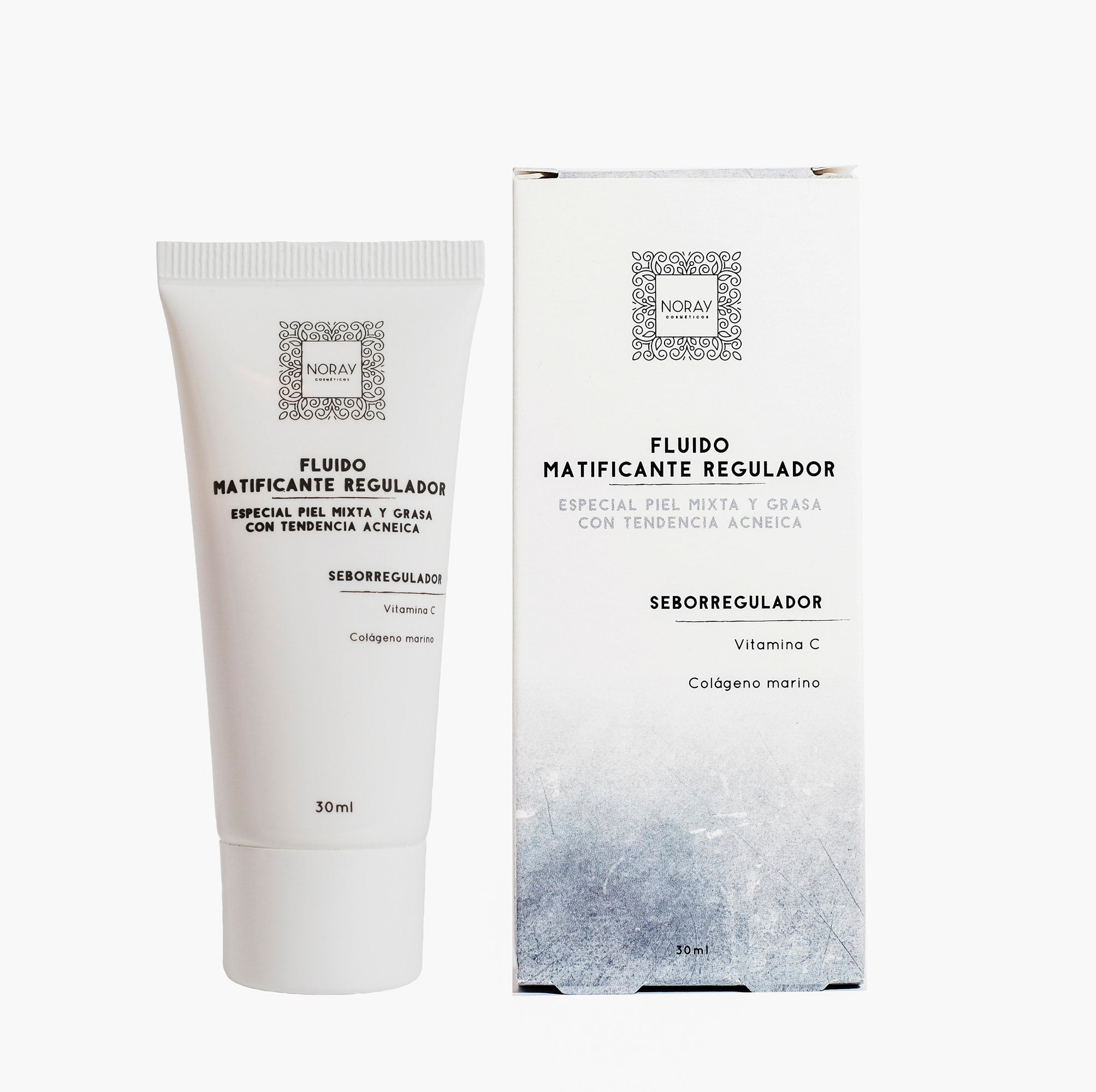 Regula la producción de grasa, a la vez que aporta un nivel de hidratación óptimo y previene los signos de envejecimiento. Además de un activo seborregulador, contiene Vitamina C, antioxidante y despigmentante, colágeno marino, antiarrugas, y agua de hamamelis, que ayuda a eliminar el exceso de sebo. (21,50€, en  Noray Cosmetics )