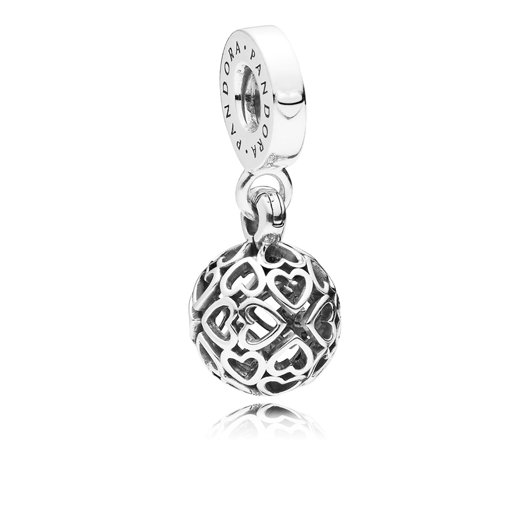 Corazones armoniosos de Pandora. Colgante de plata de primera ley. (29 €).