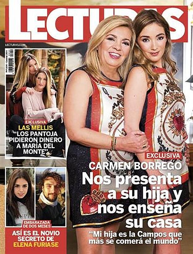 Esta es la portada de la revista 'Lectiras' en la que Carmen Borrego posa con su hija.