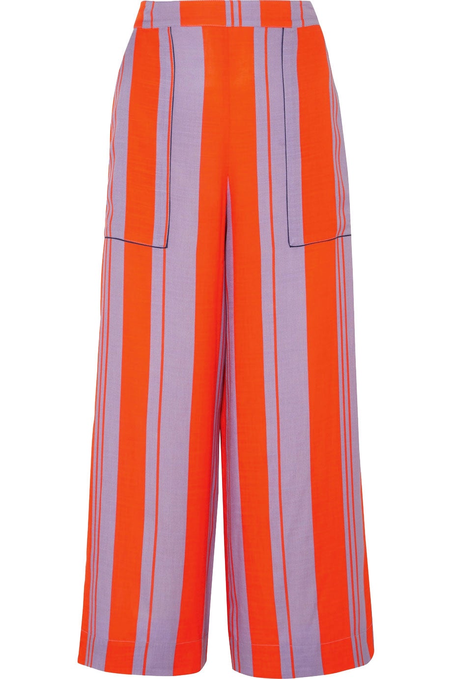 Pantalones bicolor de Diane Von Fürstenberg.