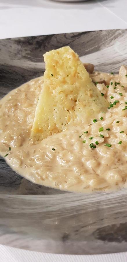 De boletus con queso Idiazabal crujiente.