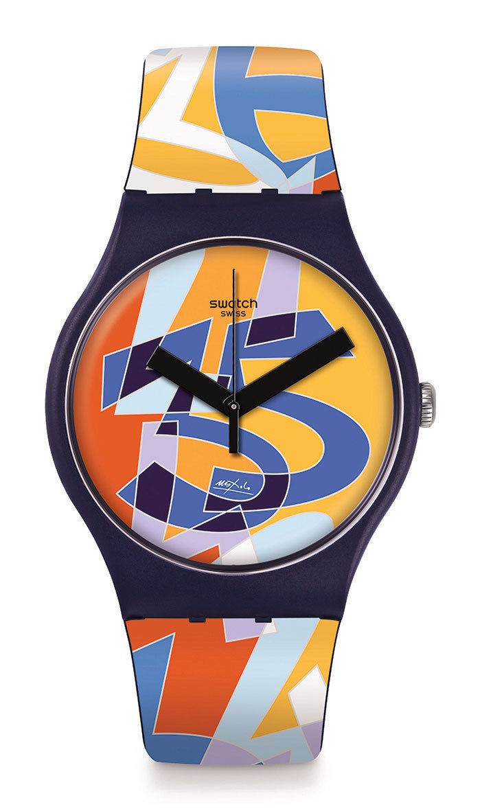 La firma swatch cuMple 35 años y lo celebra con un reloj de edición especial diseñado por el artista italiano Ugo Nespolo, con quien la firma ya trabajó a principios de los años 90. Esta colaboración coincide con Numbers, una exposición del artista italiano en Ginebra. www.swatch.com/es
