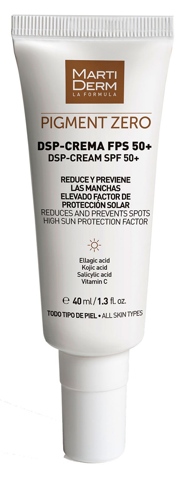 Si tardas demasiado, la zona hiperpigmentada se hace más gruesa y reacciona peor a los productos que utilices para combatirla, con lo que te costará mucho más deshacerte de esos puntos oscuros. Pigment Zero Crema FPS50+ de Martiderm (32,10 €).