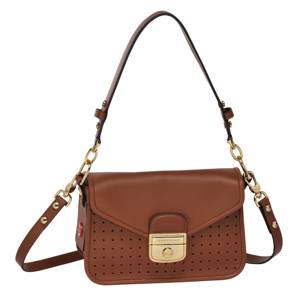Bolso crossbody bandolera Madmoiselle de Longchamp en tono camel. (c.p.v)