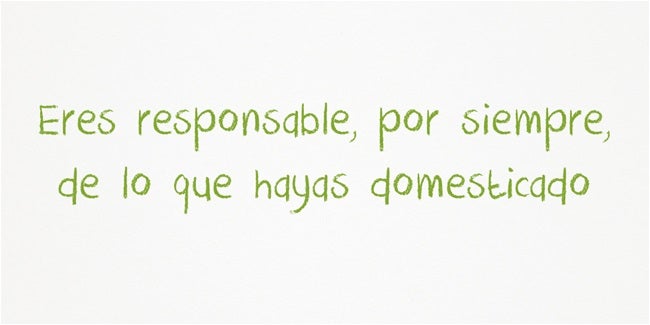 Eres responsable de lo que hayas domesticado