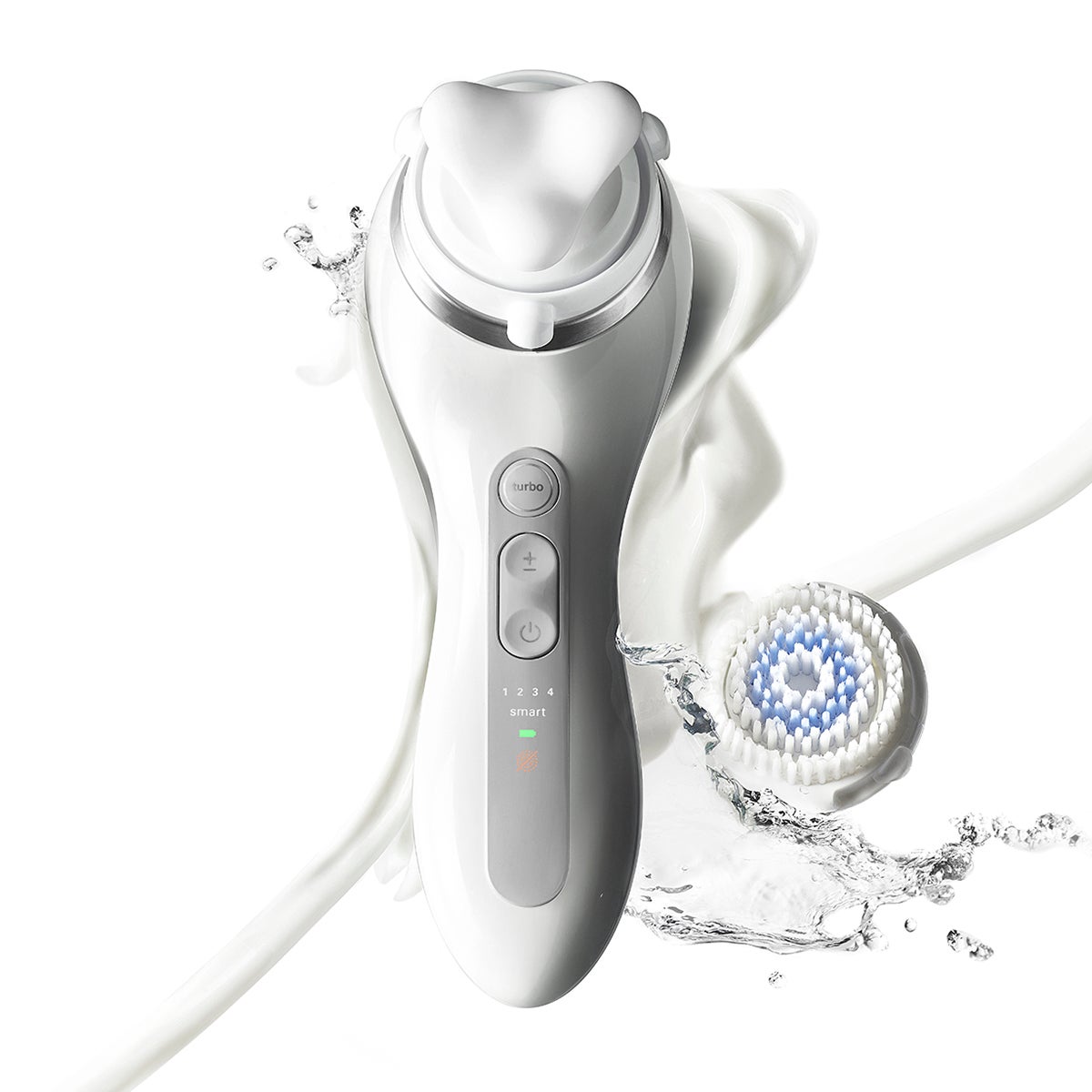 Dispositivo de tratamiento 2 en 1 que combina el poder de la limpieza icónica de Clarisonic con un masaje reafirmante que mejora de forma visible hasta 15 signos de la edad. Con tres cabezales (limpieza, masaje reafirmante y exfoliante de cuerpo). (349€)