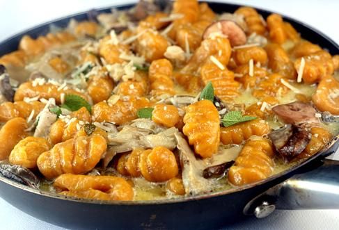 Deliciosos ñoquis de calabaza.