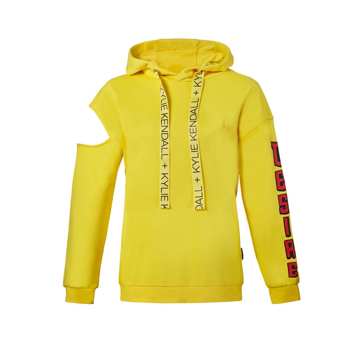 Sudadera amarilla 'cut-out'.