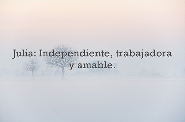 Julia: Independiente, trabajadora y amable. Julia es un nombre de origen latino. Representa a una mujer trabajadora, sensible y familiar.