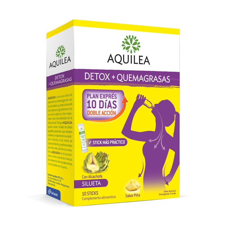 Compuestos por ingredientes naturales como alcachofa y abedul, que contribuyen a eliminar las toxinas del cuerpo; pensamiento silvestre, que favorece la eliminación de toxinas de la piel; boldo, que ayuda al confort digestivo; cola de caballo que incrementa la eliminación de agua por parte de los riñones y del tracto urinario; té verde, que contribuye a un efecto quemagrasas, y aloe vera. (14,34€, en farmacias y parafarmacias)