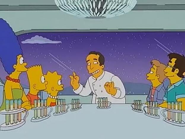 'El Chemistri. un chef con un parecido más que razonable con Ferrán Adriá en 'Los Simpson'.