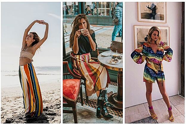 Galería. Pincha en la galería y descubre ropa tan alegre como la de Lucy Williams, Belén Hostalet y Rosie Huntington