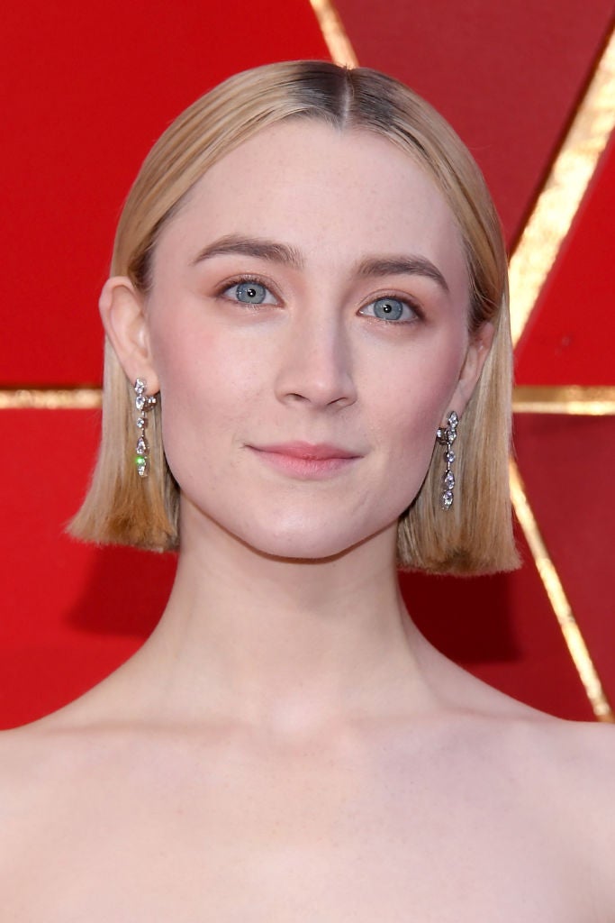 Saoirse Ronan con el corte de pelo bob en 2018.