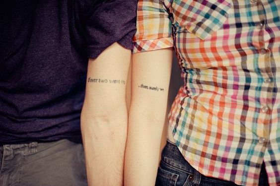 Inspiración de tatuajes para parejas.
