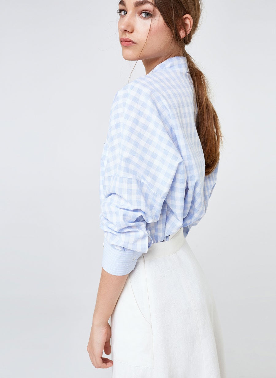 Camisa de cuadro Vichy de Uterqüe: 69 euros.