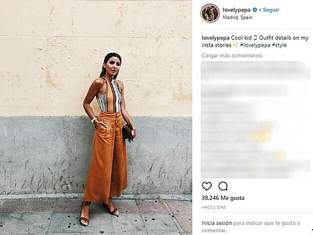La publicación de Instagram de Alexandra Pereira con su 'look' ha conseguido en poco tiempo numerosos 'me gusta' y cientos de comentarios.