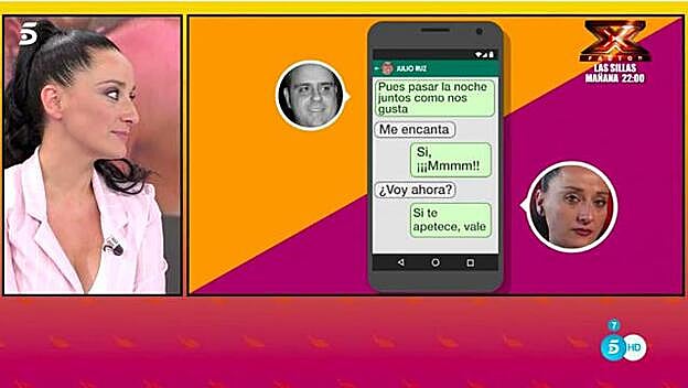 Este es uno de los pantallazos de los mensajes que se habrían intercambiado Julio Ruz y Marián Pulido.