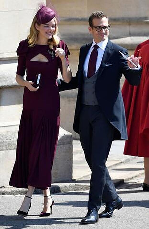 Gabriel Macht, compañero de Meghan Markle en 'Suits, en su boda con el príncipe Harry.