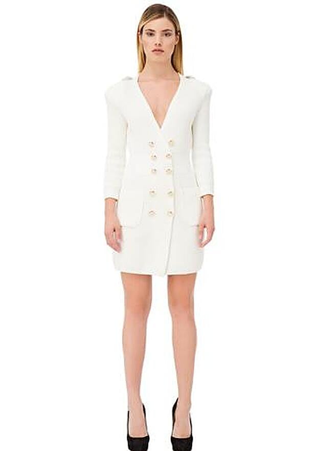 Vestido cruzado de punto, 487,00 euros.