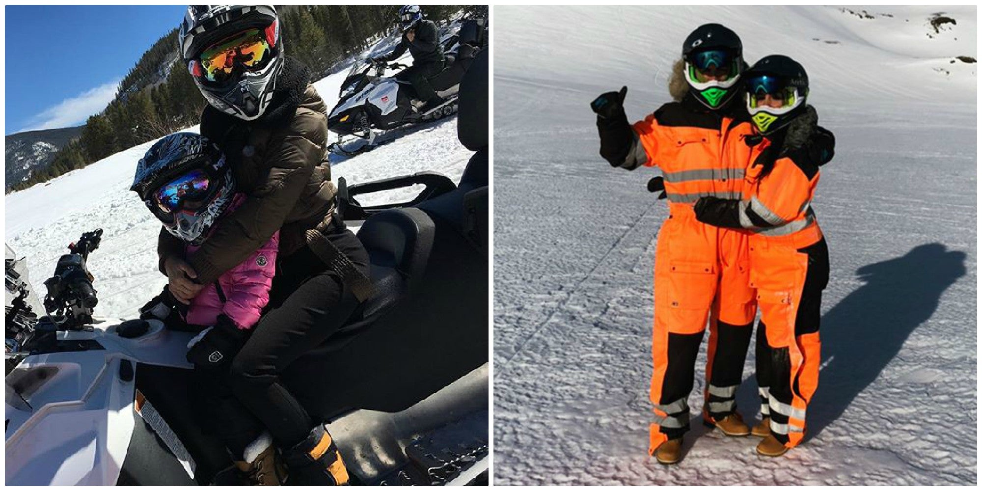 En la nieve. Luciendo equipación.