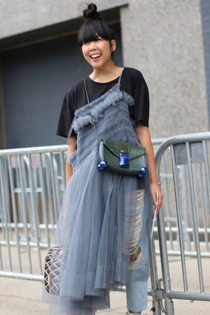 Susie Lau es la indiscutible reina del mix de texturas.